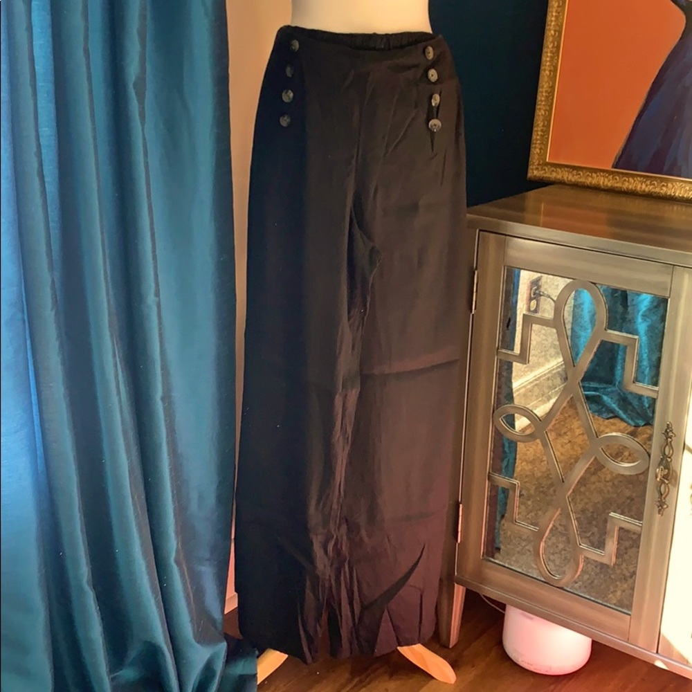 Wide leg linen pants